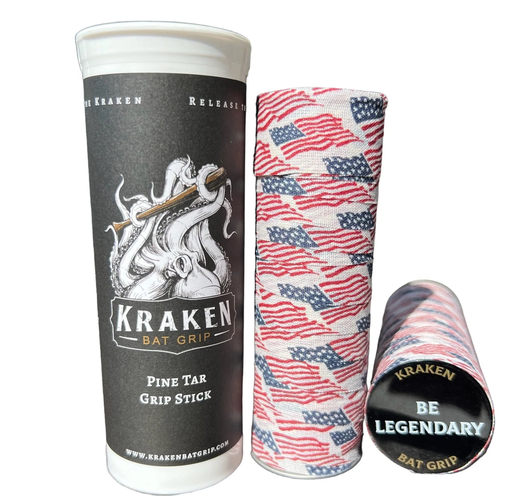 Kraken Pro-Wrap Grip Stick Pine Tar - Black